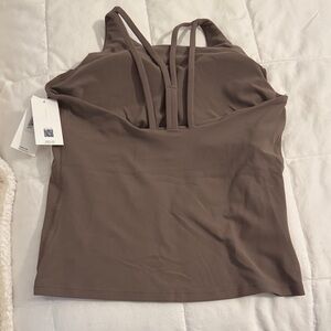 Elegant Brown Strappy Camisole